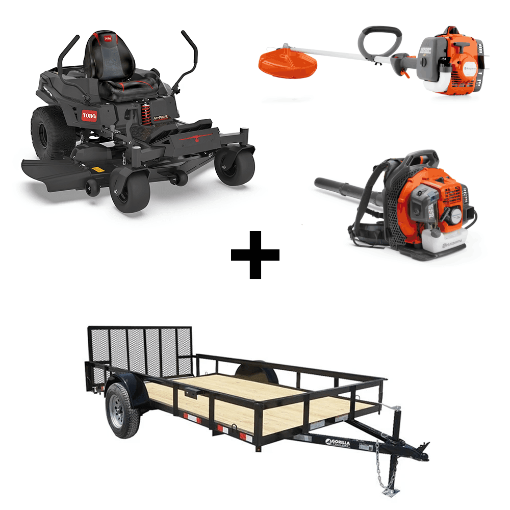 Toro 77603 60" TimeCutter Max MyRide Zero Turn Mower Handheld Utility Trailer Package Deal - SLE Equipment - 1