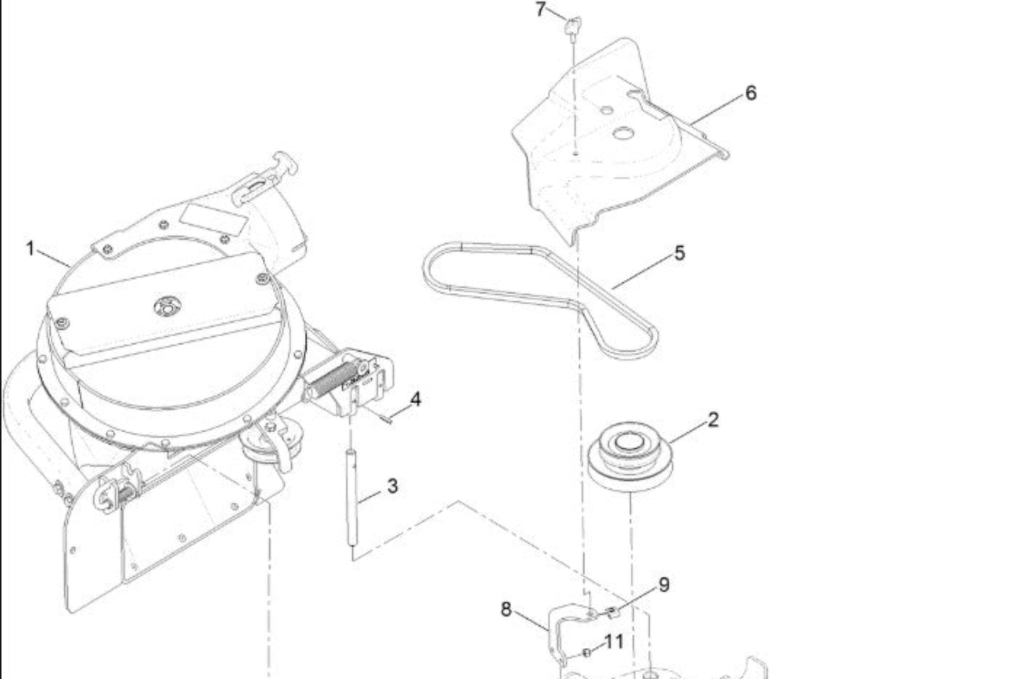 Toro 78435 E - Z Vac Blower & Drive Kit for 60" Deck - 5.0" Z master 2000 series - SLE Equipment - 1
