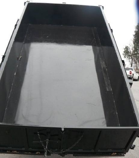 Dump Trailer 6'x12' Heavy Duty Landscape Construction 2 ft Sides 5200 lbs Axles Side Angle