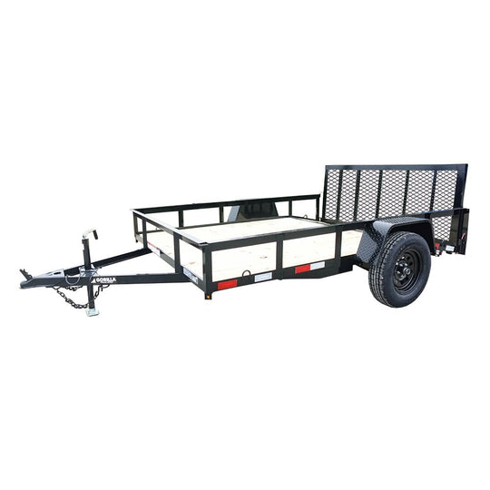 7x10 Powder Coated Dovetail Utility Trailer 3500lb Axle - SLE Equipment - 1