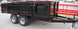 Dump Trailer 6'x12' Heavy Duty Landscape Construction 2 ft Sides 5200 lbs Axles Side Angle