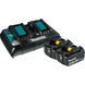Lithium?Ion Battery and Dual Port Charger Starter Pack BL1850B2DC2