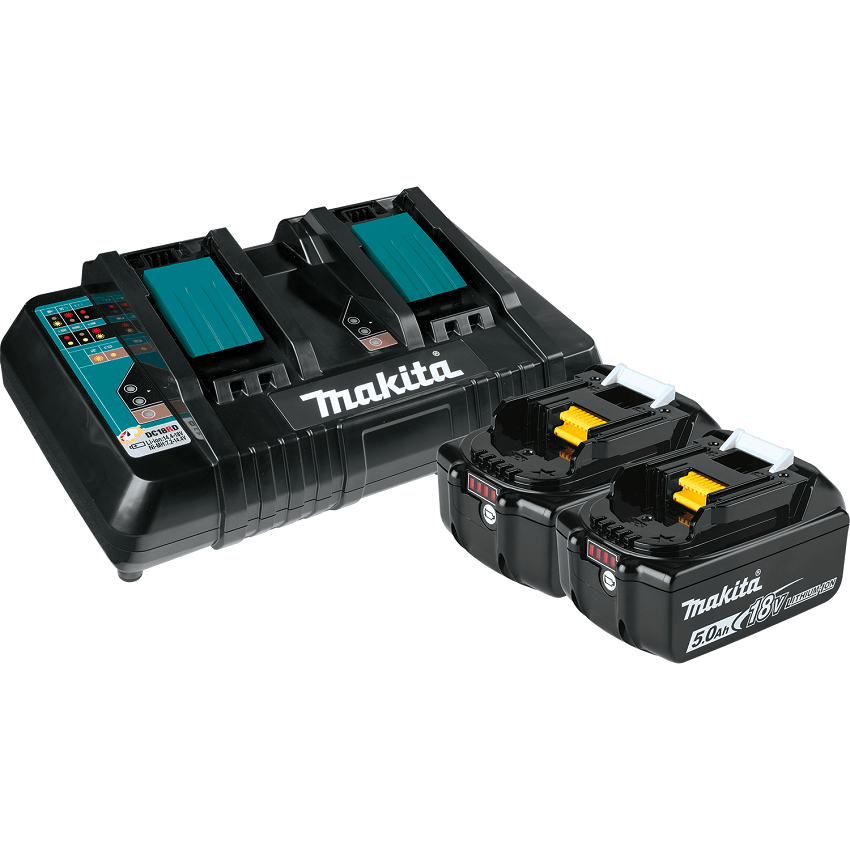 Lithium?Ion Battery and Dual Port Charger Starter Pack BL1850B2DC2