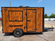 7' X 12' Concession Trailer Woodgrain With Blackout Trim Food Event Catering Left side picture 