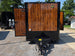 7' X 12' Concession Trailer Woodgrain With Blackout Trim Food Event Catering Open front side picture 