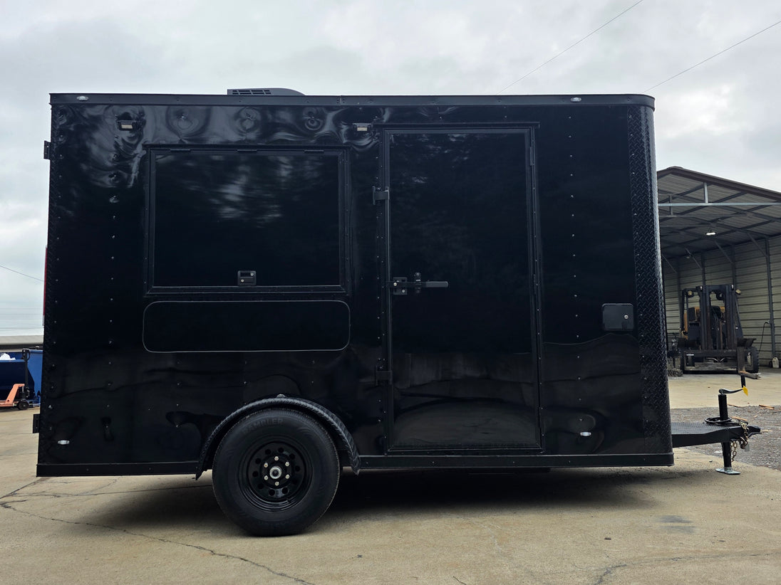 7' X 12' Flat Front Concession Trailer Food Event Catering Left side picture 