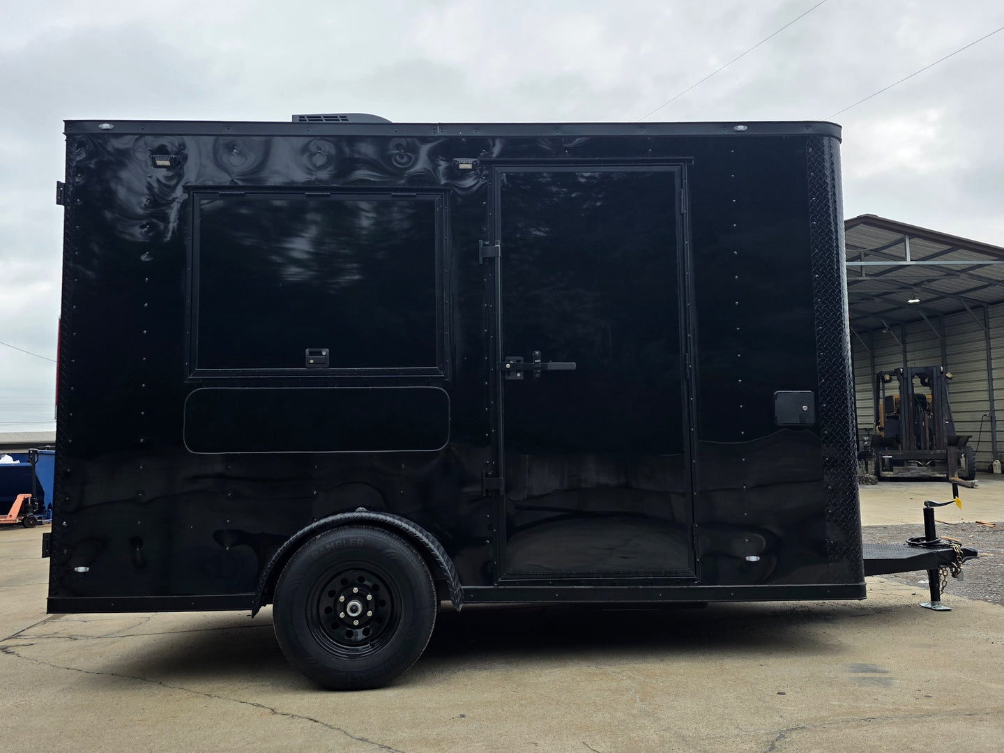 7' X 12' Flat Front Concession Trailer Food Event Catering Left side picture 