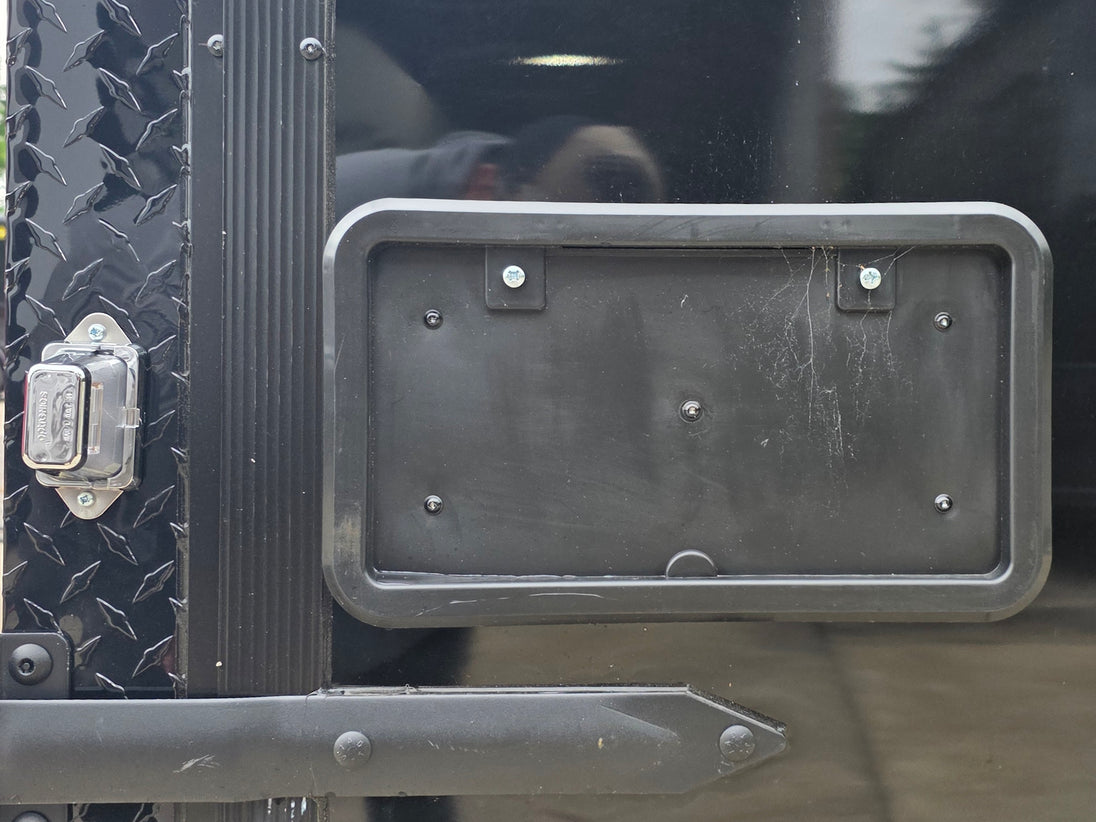 7' X 12' Flat Front Concession Trailer Food Event Catering License plate bracket picture 