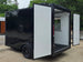 7' X 12' Flat Front Concession Trailer Food Event Catering Open back left angle picture 