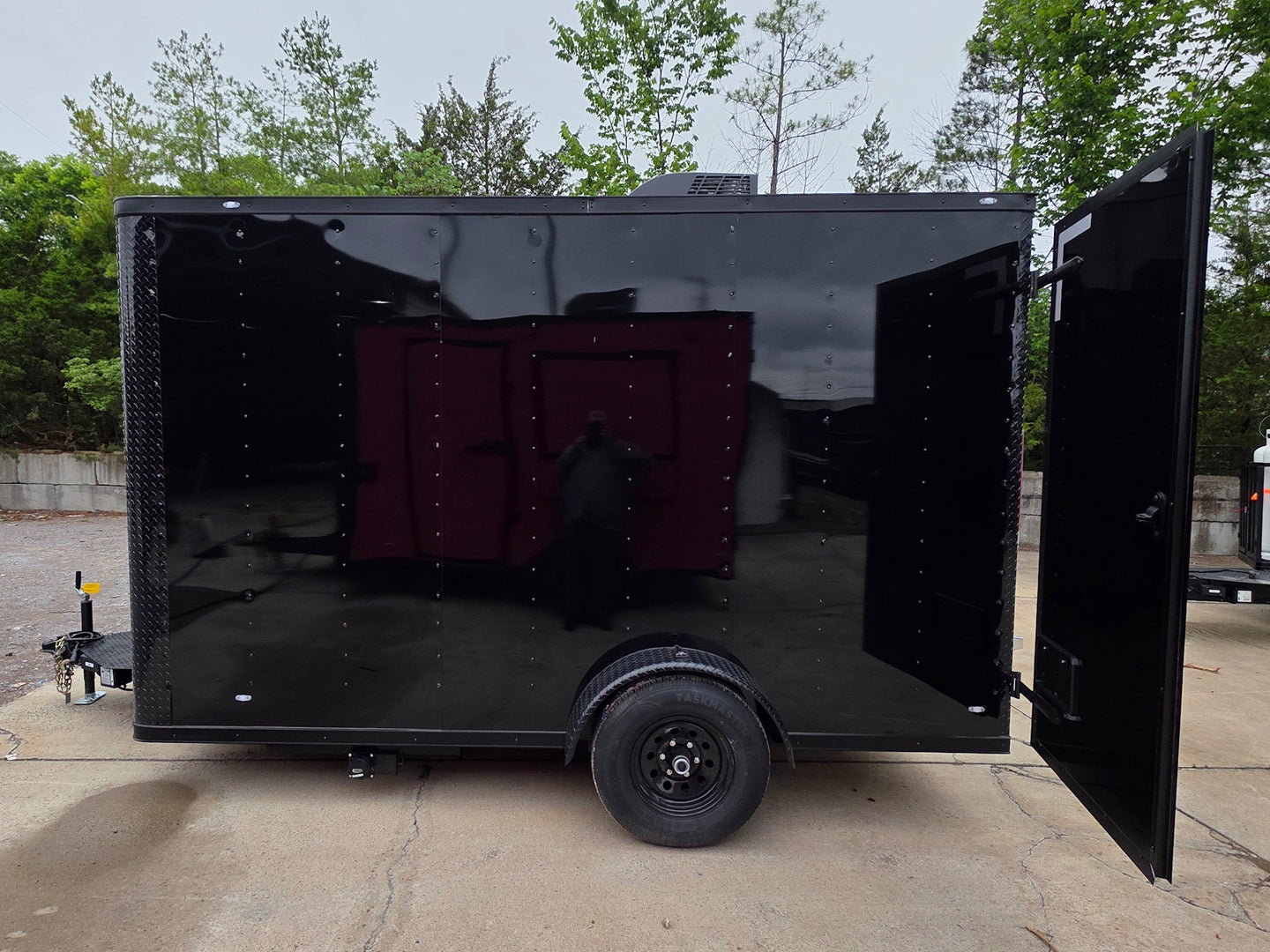 7' X 12' Flat Front Concession Trailer Food Event Catering Open right side picture 