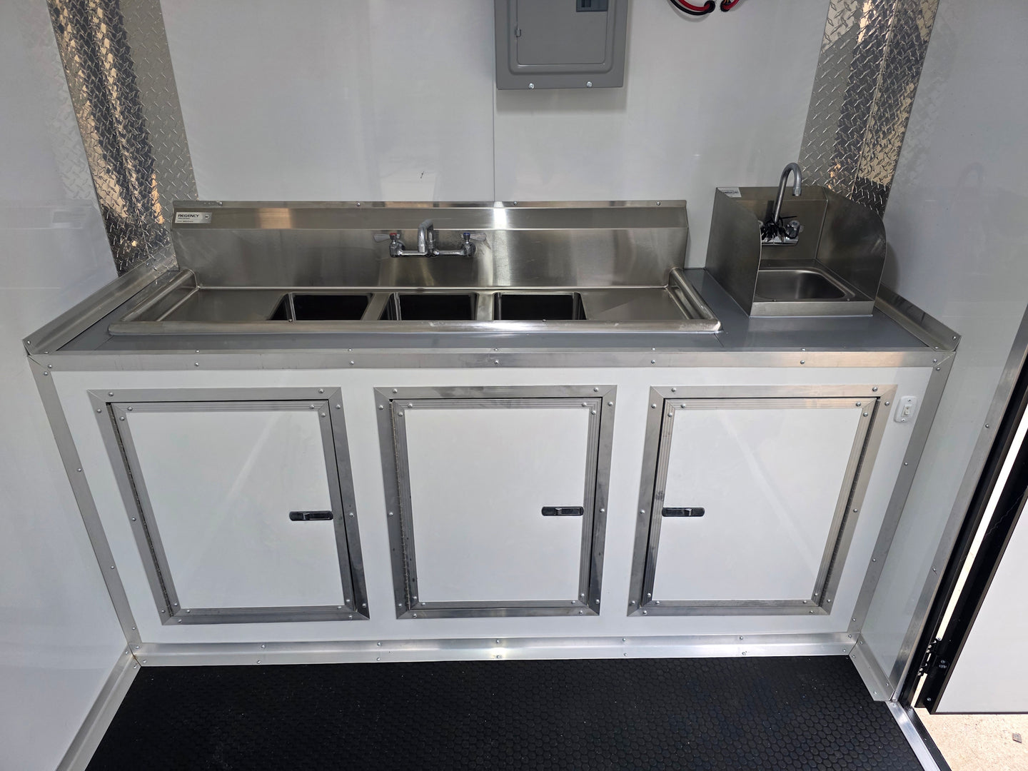 7' X 12' Flat Front Concession Trailer Food Event Catering Sink package picture 