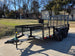 7' X 12' Straight Deck Utility Trailer 18IN Mesh Sides Double Axle 7K GVWR front right angled view picture 