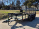 7' X 12' Straight Deck Utility Trailer 18IN Mesh Sides Double Axle 7K GVWR front right angled view picture 