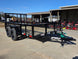 7' X 12' Straight Deck Utility Trailer 18IN Mesh Sides Double Axle 7K GVWR front left angled view picture 