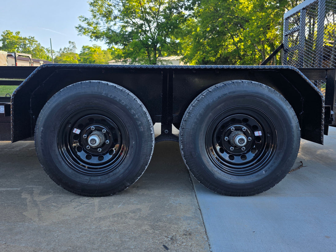 7' X 14' Straight Deck Heavy Duty Utility Trailer (2) 5,200lb Axles 10K GVWR Axel picture 