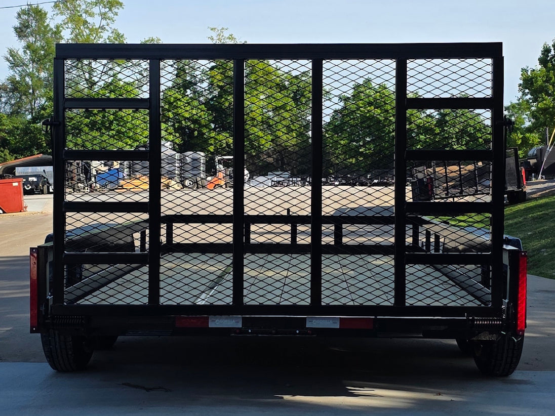 7' X 14' Straight Deck Heavy Duty Utility Trailer (2) 5,200lb Axles 10K GVWR Back side picture 