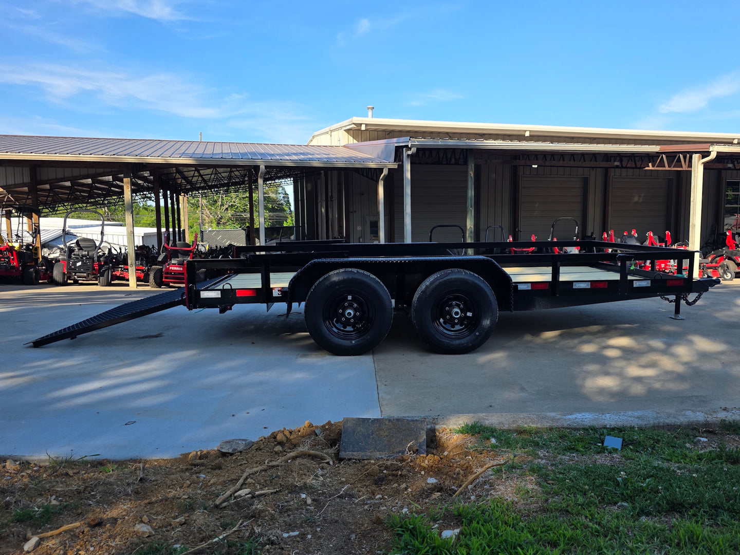 7' X 14' Straight Deck Heavy Duty Utility Trailer (2) 5,200lb Axles 10K GVWR Down left side picture 