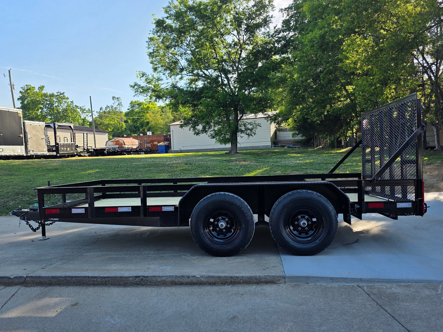 7' X 14' Straight Deck Heavy Duty Utility Trailer (2) 5,200lb Axles 10K GVWR Right side picture 