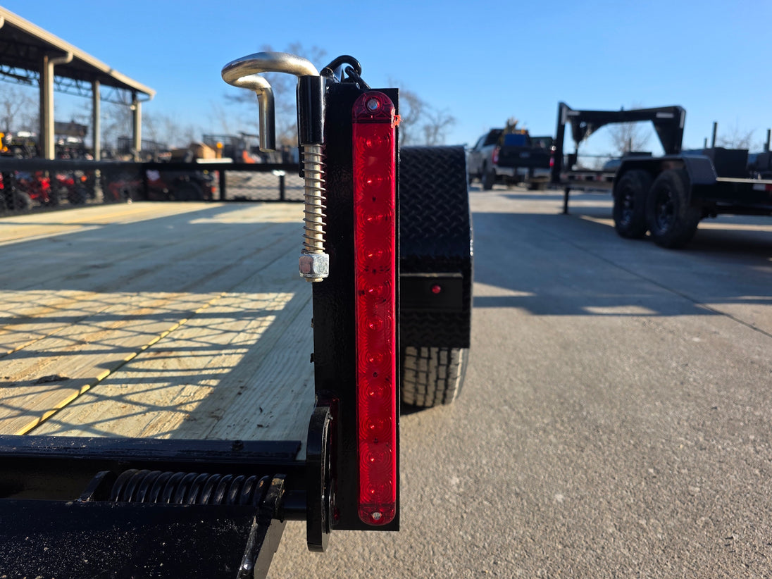 7 X 14 Straight Deck Utility Trailer With 12" Mesh Sides (2) 3,500lb Axles led light view picture 