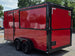 7' X 16' Concession Trailer Victory Red BBQ Event and Catering Back left angle picture 