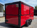 7' X 16' Concession Trailer Victory Red BBQ Event and Catering Back right angle picture 