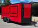 7' X 16' Concession Trailer Victory Red BBQ Event and Catering Front left angle picture 