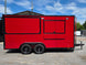 7' X 16' Concession Trailer Victory Red BBQ Event and Catering Left side picture 