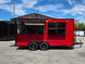 7' X 16' Concession Trailer Victory Red BBQ Event and Catering Open_ Left side picture 