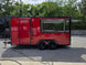 7' X 16' Concession Trailer Victory Red BBQ Event and Catering Right side picture 