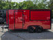 7' X 16' Concession Trailer Victory Red BBQ Event and Catering Right side picture 