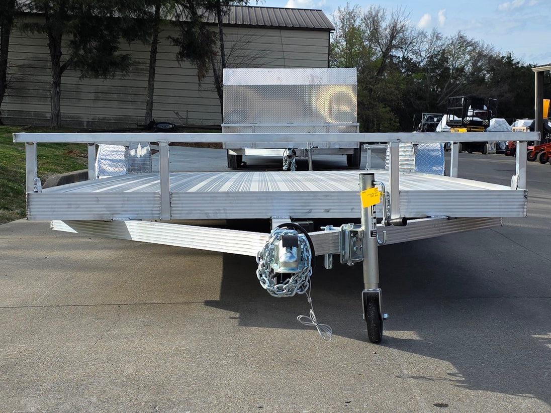7' x 20' Aluminum Tandem Axle Utility Trailer Open front side picture 