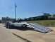 7' x 22' All Aluminum Flatbed Car hauler W/ Deflector & Ramps (2)5,200lb axles 10K GVWR Down back right-angle picture 