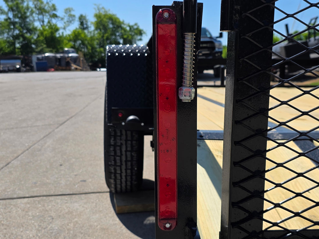 7x12 Dovetail Utility Trailer 3,500lb Axle Brake light picture 