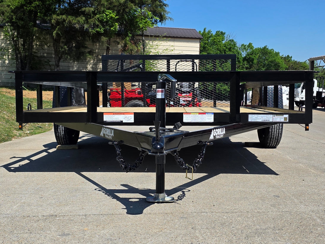 7x12 Dovetail Utility Trailer 3,500lb Axle Front side picture 
