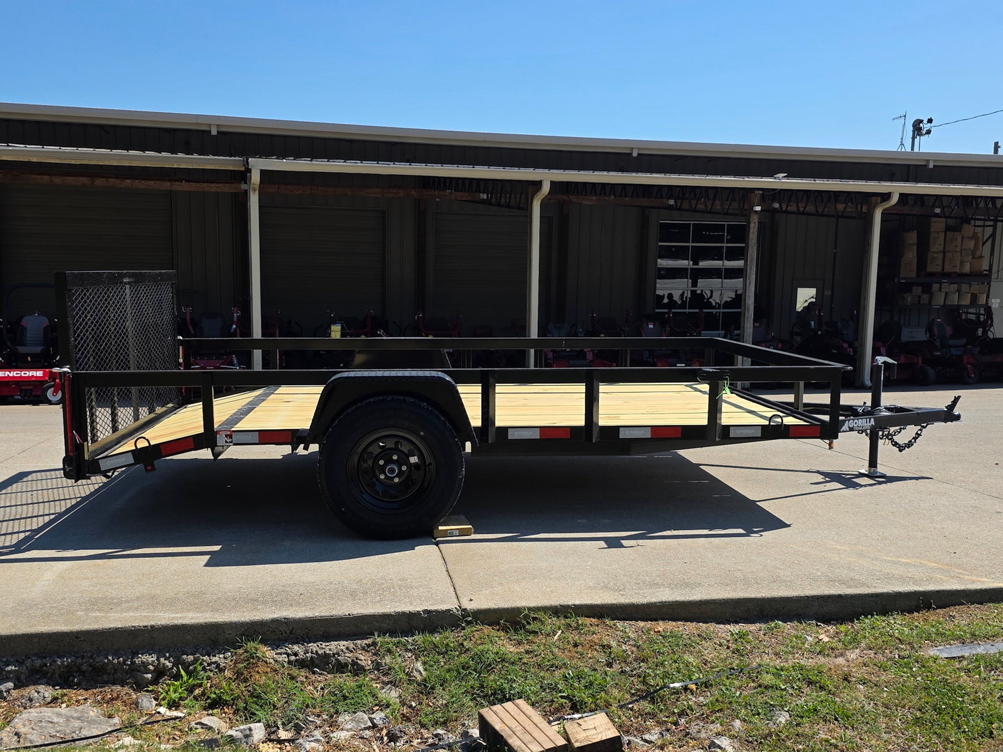 7x12 Dovetail Utility Trailer 3,500lb Axle Left side picture 
