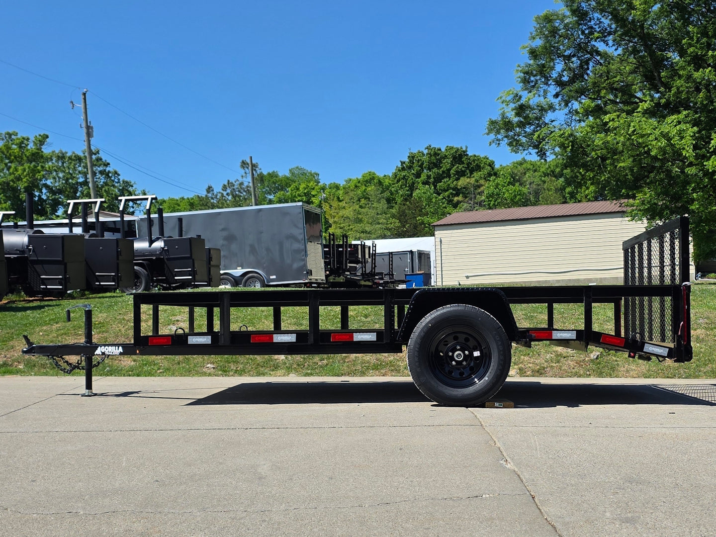7x12 Dovetail Utility Trailer 3,500lb Axle Right side picture 