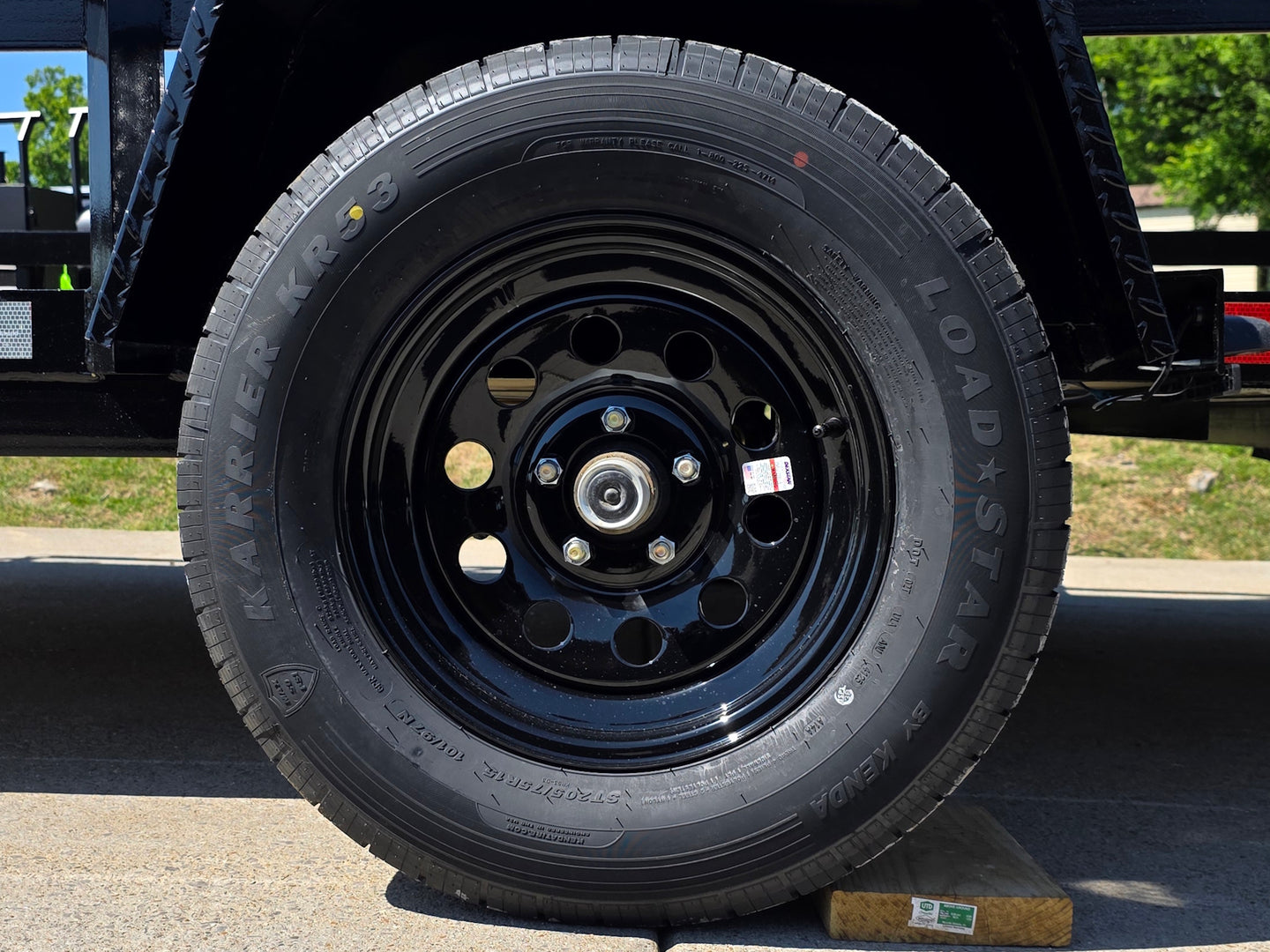 7x12 Dovetail Utility Trailer 3,500lb Axle Tire picture 