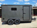 7x14 Black V-Nose Enclosed Trailer Blkout Pkg (2) 7,000lb Axles Elec Pkg Left side picture 