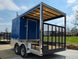 7x14 Enclosed Hybrid 2-3500lb axles Back left angle picture 