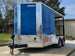 7x14 Enclosed Hybrid 2-3500lb axles Front right angle picture 