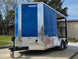 7x14 Enclosed Hybrid 2-3500lb axles Front right angle picture 