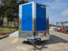 7x14 Enclosed Hybrid 2-3500lb axles Open front side view 