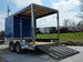7x14 Enclosed Hybrid 2-3500lb axles Open left angle picture 