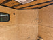 7x14 White Custom Enclosed Trailer with 6' Gate Interior back right angle picture 