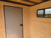7x14 White Custom Enclosed Trailer with 6' Gate Interior front left angle picture 