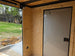 7x14 White Custom Enclosed Trailer with 6' Gate Interior front right angle picture 