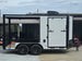 7x14 White Custom Enclosed Trailer with 6' Gate Left side picture 