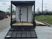 7x14 White Custom Enclosed Trailer with 6' Gate Open back side picture 