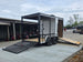 7x14 White Custom Enclosed Trailer with 6' Gate Open right angle picture 