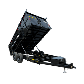 7x14 Hydraulic Dump Trailer with 4ft Sides (2) 7K Axles 14k GVWR - SLE Equipment - 1